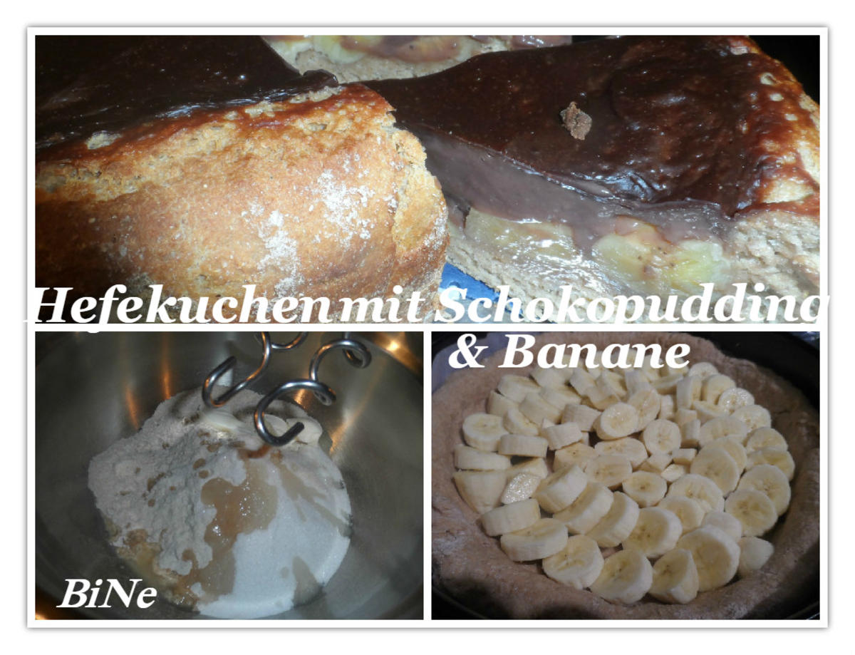 HEFEKUCHEN MIT SCHOKOPUDDING & BANANE - Rezept - Bild Nr. 14