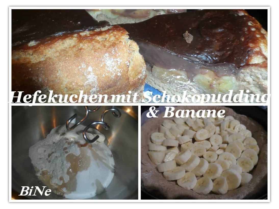 HEFEKUCHEN MIT SCHOKOPUDDING & BANANE - Rezept - Bild Nr. 14