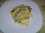 Grüner Spargel an Bandnudeln mit Seranoschinken und Hollandais - Rezept - Bild Nr. 29