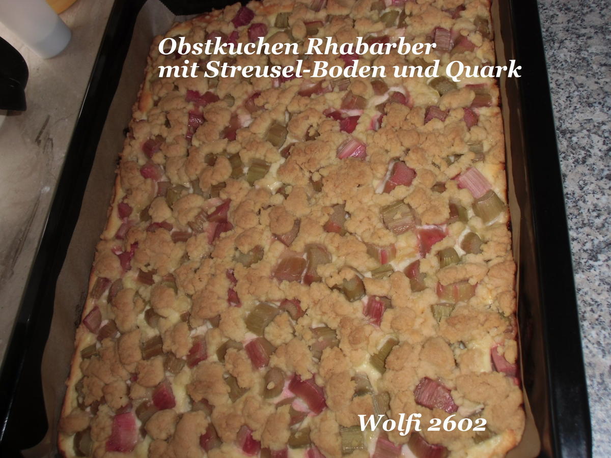 Kuchen : Rhabarber-Quark-Streusel-Kuchen - Rezept - kochbar.de