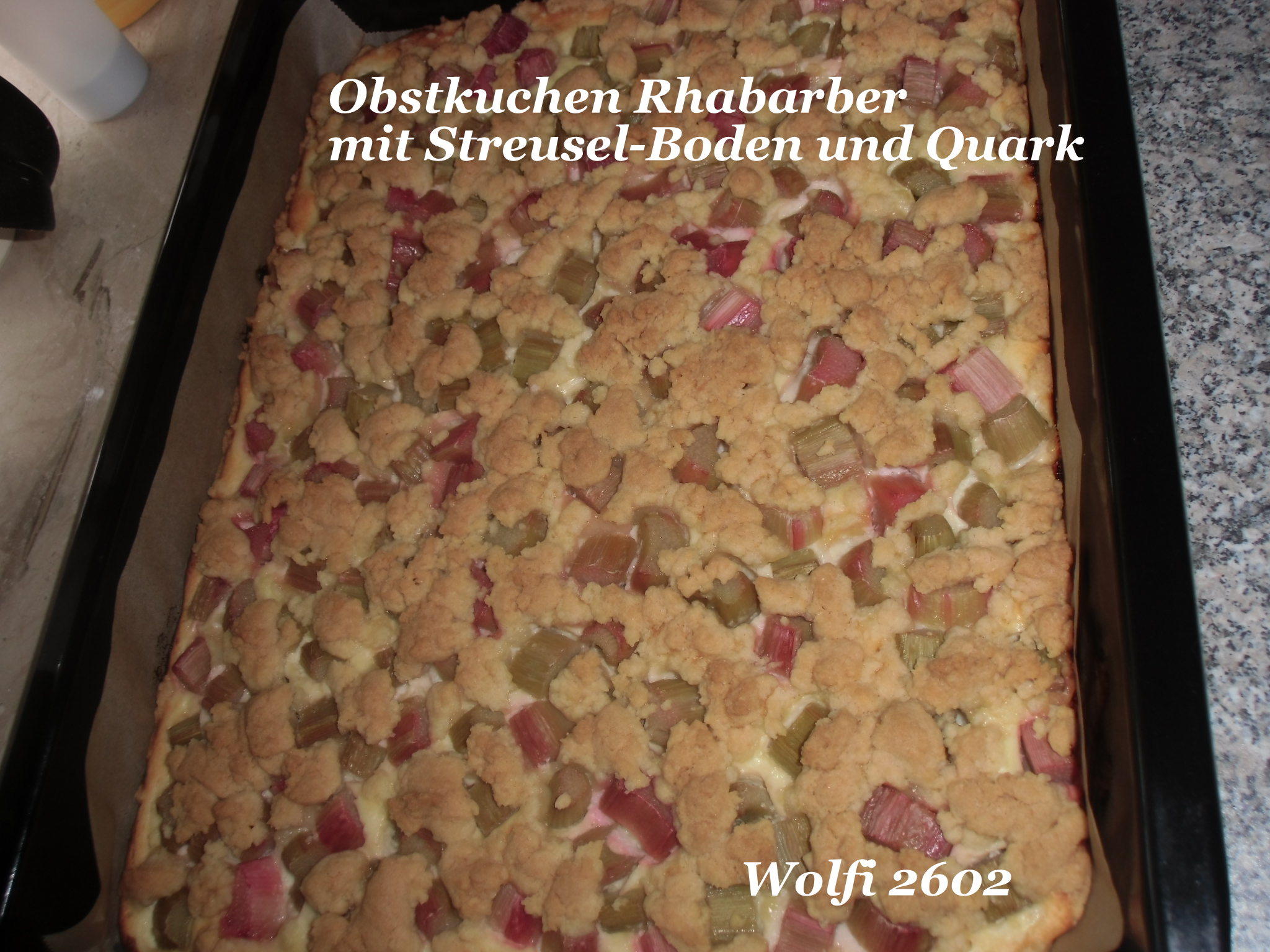 Bilder für Kuchen : Rhabarber-Quark-Streusel-Kuchen - Rezept