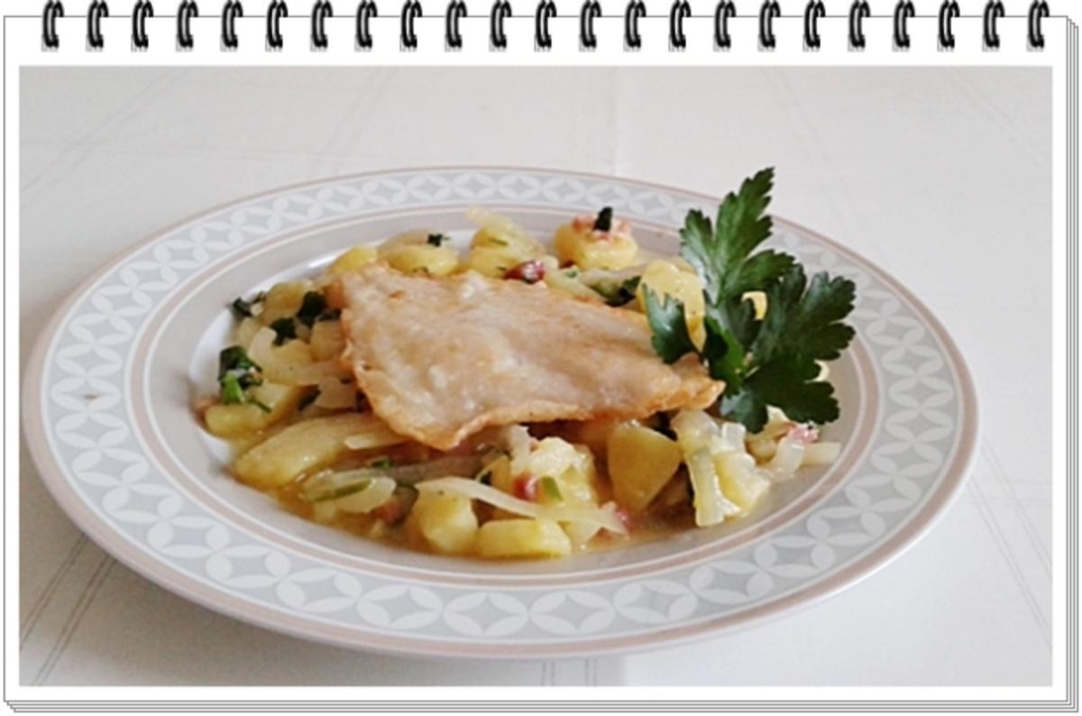 Gebratene Scholle  auf  bayerischem Kartoffelsalat - Rezept - Bild Nr. 24