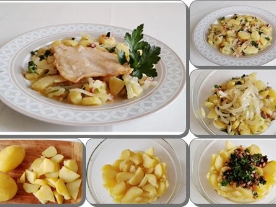 Gebratene Scholle  auf  bayerischem Kartoffelsalat - Rezept - Bild Nr. 25