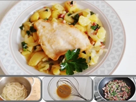 Gebratene Scholle  auf  bayerischem Kartoffelsalat - Rezept - Bild Nr. 41
