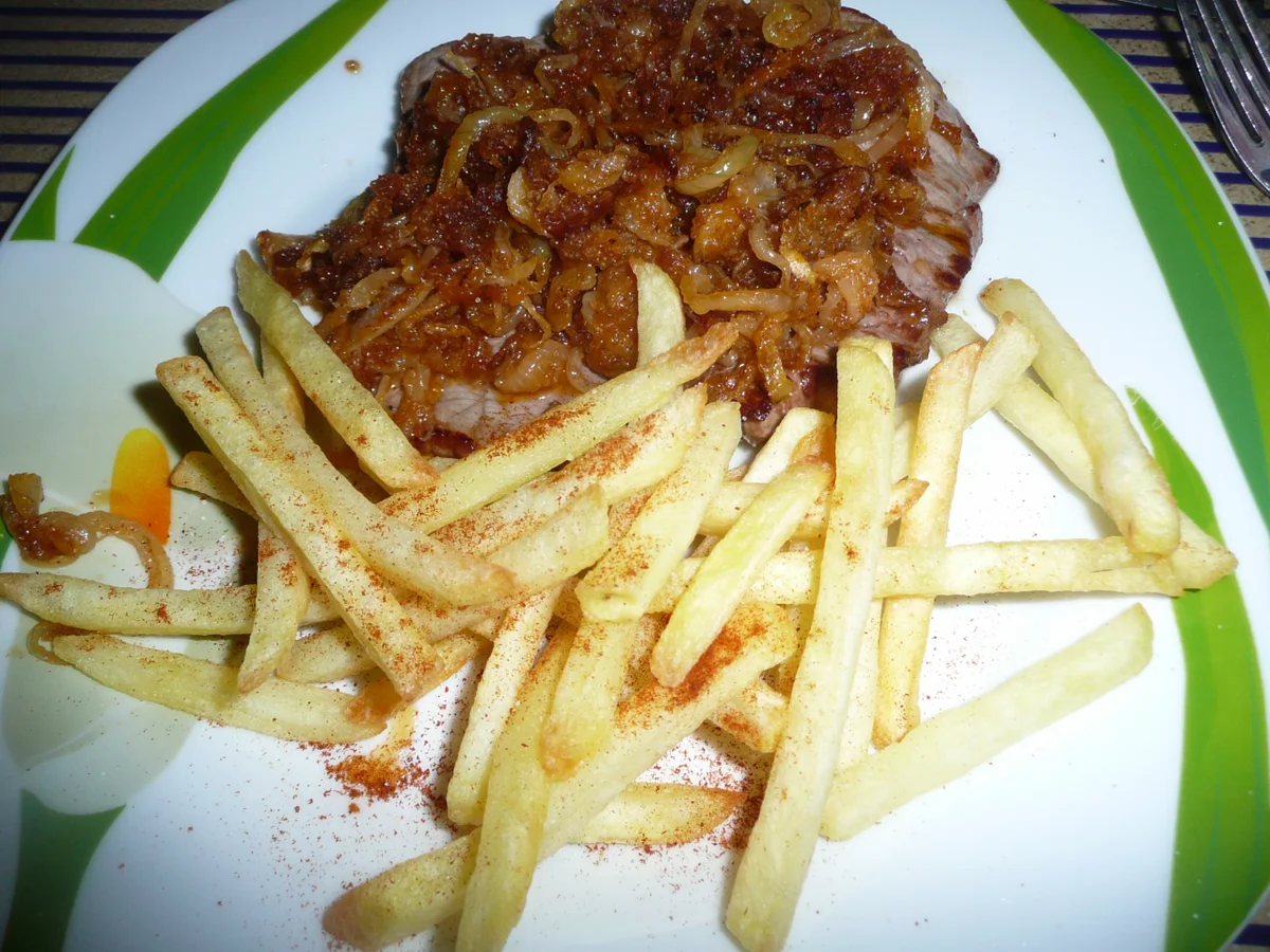 Zwiebelrostbraten mit Backofen Pommes - Rezept - Bild Nr. 20