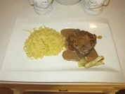 Rinderfilet mit Brioche-Senfkruste und Maronenpasta - Rezept - Bild Nr. 12