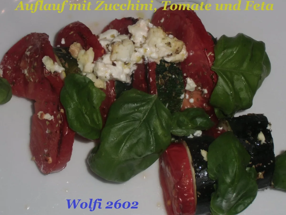 Rezept: Vegetarisch : Auflauf mit Zucchini, Fleischtomate und Feta Bild Nr. 21 Vegetarisch : Auflauf mit Zucchini, Fleischtomate und Feta - Rezept - Bild Nr. 21