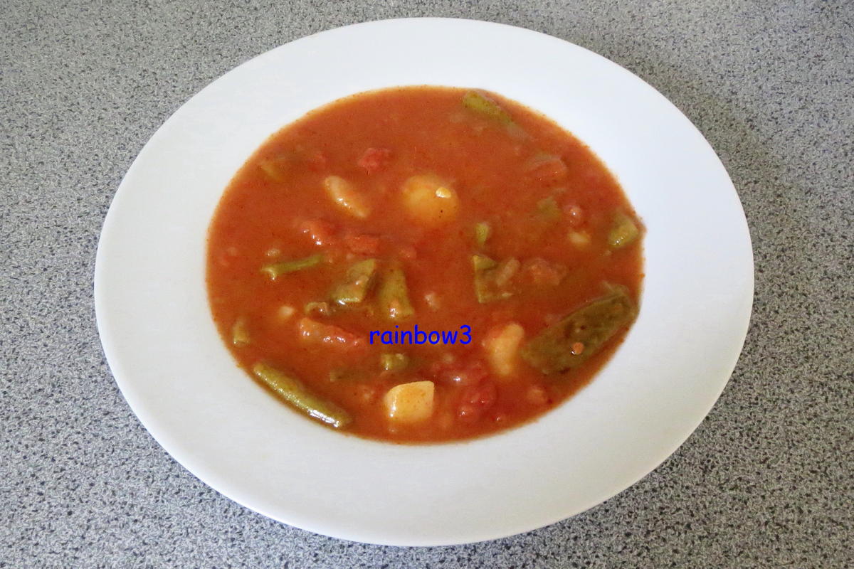 Kochen: Tomatensuppe mit Bohnen - Rezept - Bild Nr. 9