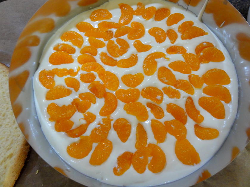 Biskuit: MANDARINEN KÄSESAHNE TORTE - einfach - von Rezeptsammlerin