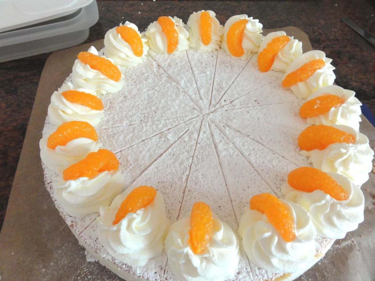 Biskuit:   MANDARINEN - KÄSESAHNE - TORTE - Rezept - Bild Nr. 16
