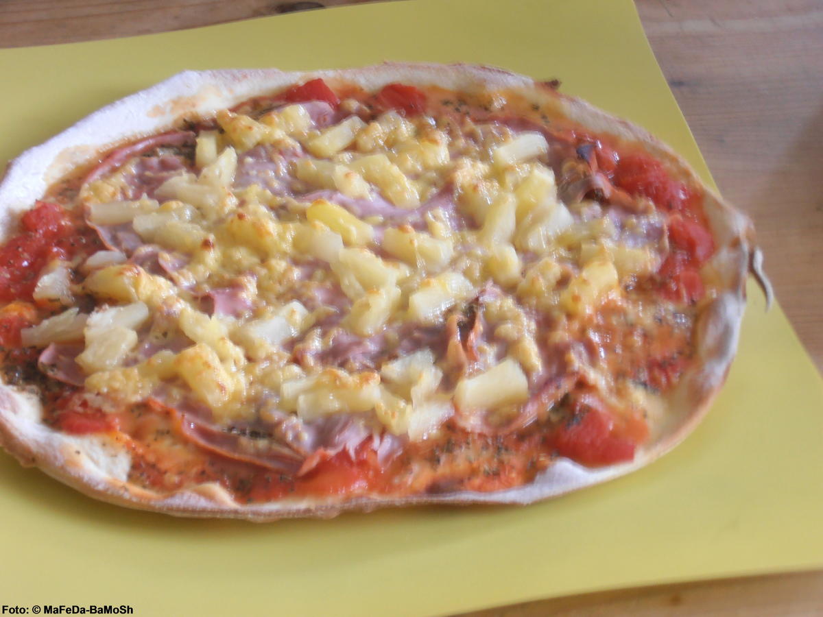 Steinofen-Pizza "Hawaii" - Rezept - Bild Nr. 17