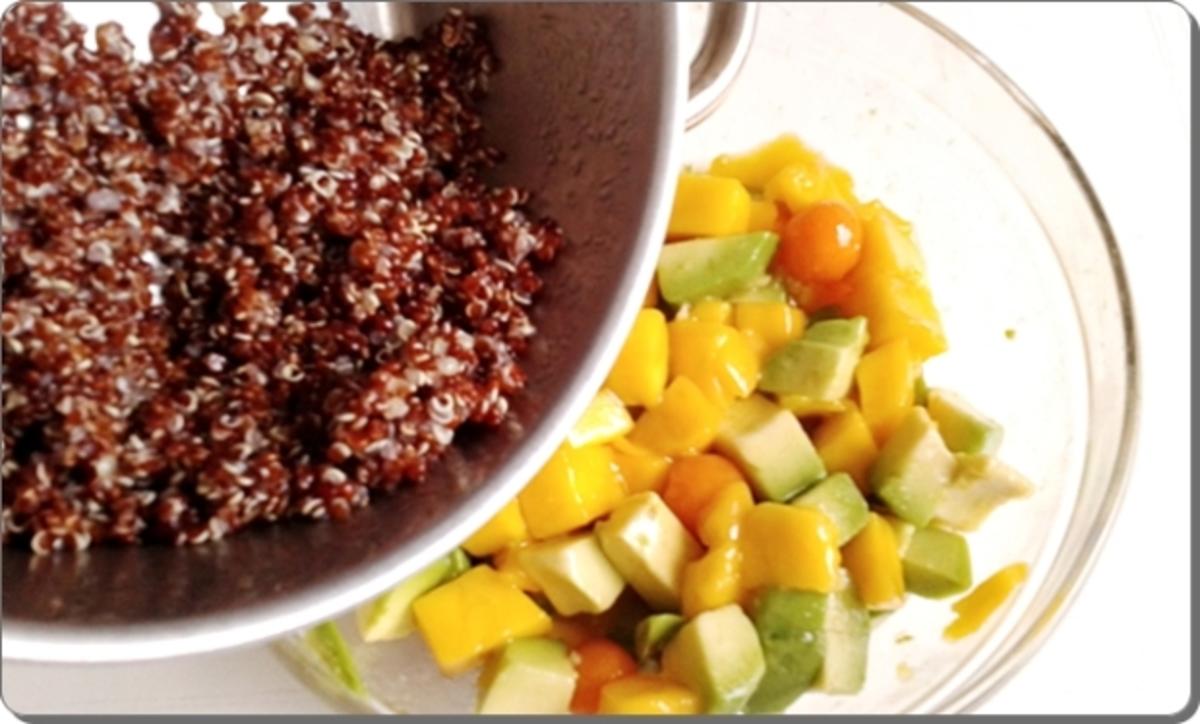 Fruchtiger Quinoa Salat nappiert mit süß-sauer Dressing - Rezept - Bild Nr. 39