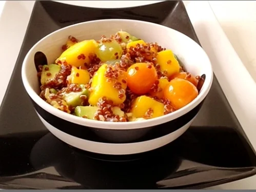 Fruchtiger Quinoa Salat nappiert mit süß-sauer Dressing - Rezept - Bild Nr. 41