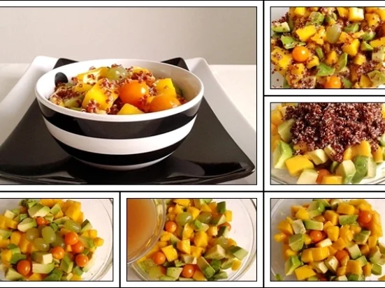 Fruchtiger Quinoa Salat nappiert mit süß-sauer Dressing - Rezept - Bild Nr. 44