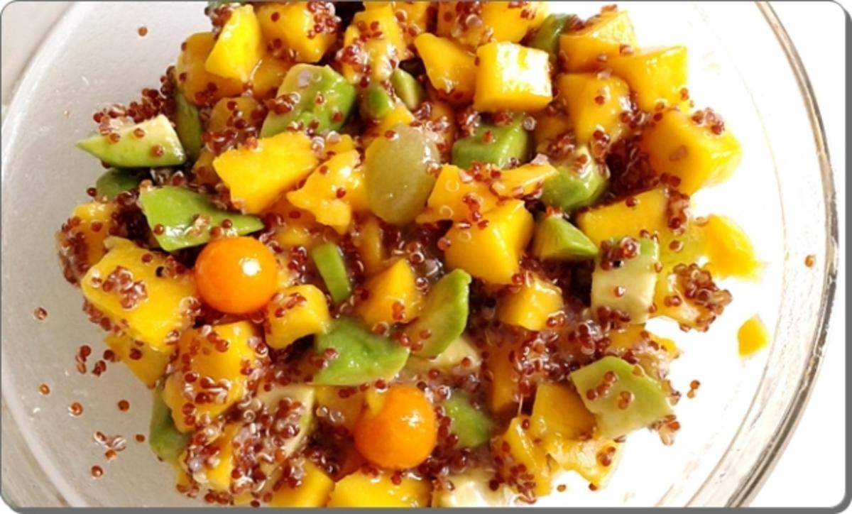 Fruchtiger Quinoa Salat nappiert mit süß-sauer Dressing - Rezept - Bild Nr. 24
