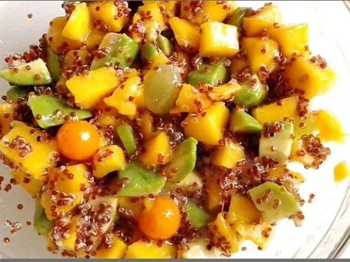 Fruchtiger Quinoa Salat nappiert mit süß-sauer Dressing - Rezept - Bild Nr. 24