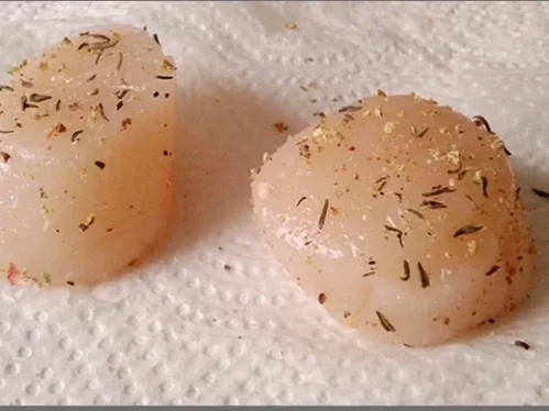 Rezept: Gebratene Jakobsmuscheln mit Wakame-Algensalat & Ingwerscheiben dazu Bild Nr. 22 Gebratene Jakobsmuscheln mit Wakame-Algensalat & Ingwerscheiben dazu - Rezept - Bild Nr. 22