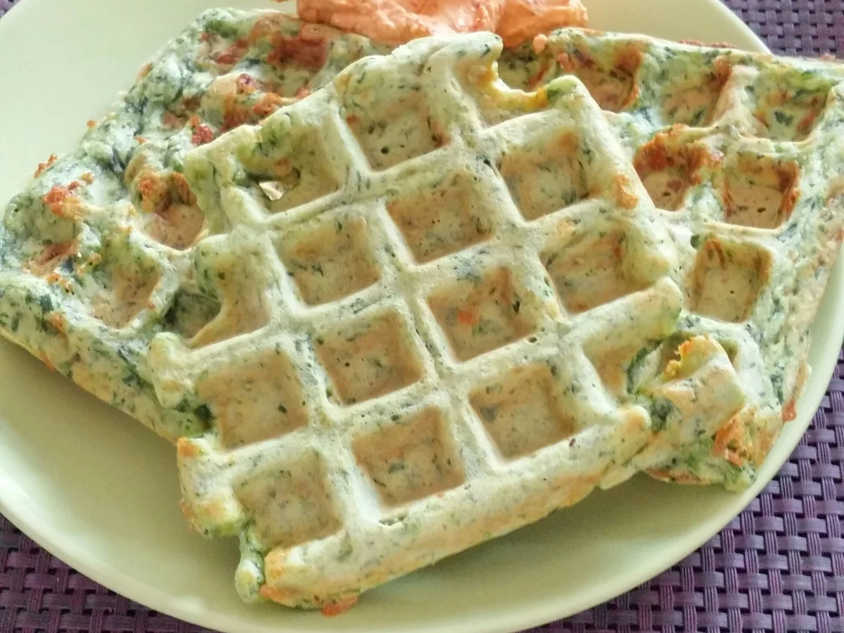 Spinatwaffeln mit Dip - Rezept - Bild Nr. 20
