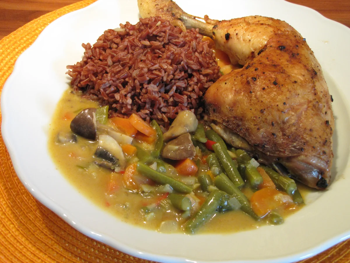 Thai Curry hot & spicy mit rotem Reis und Hähnchen - Rezept - Bild Nr. 28