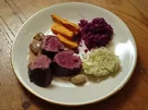 Hirsch-Filet, Süßkartoffel, Krautsalate - Rezept - Bild Nr. 24