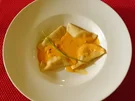 Ravioli an Parmesan-Sahne-Sauce mit Garnelen unter der Haube dazu Dough-Balls - Rezept - Bild Nr. 26