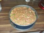 Hackfleischkuchen mit Soße - Rezept