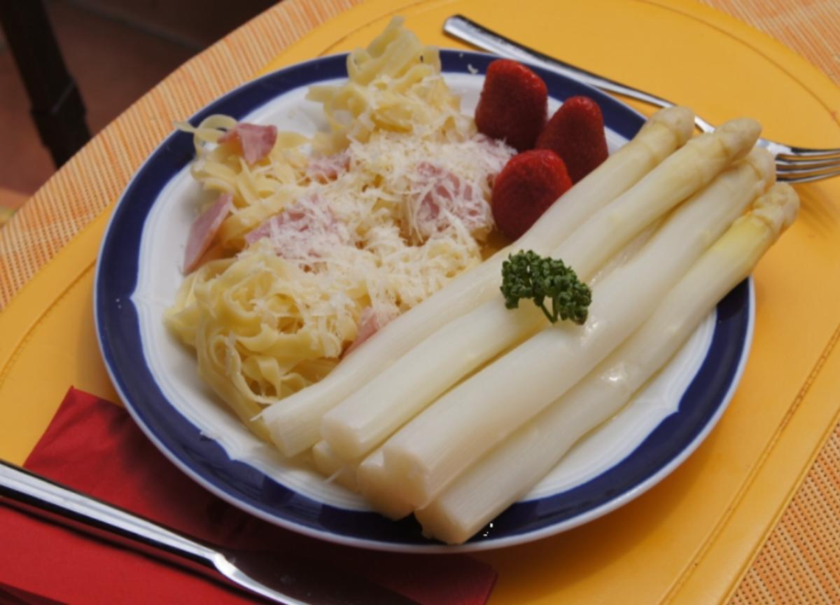 Spargel mit Tagliatelle - Rezept Durch MausVoh