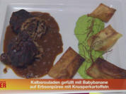 Kalbsrouladen gefüllt mit Babybanane, Serrano auf Erbsenpüree - Rezept - Bild Nr. 183
