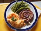 Bratwurstschnecke mit grünen Bohnen und Möhren-Kartoffelstampf - Rezept - Bild Nr. 51