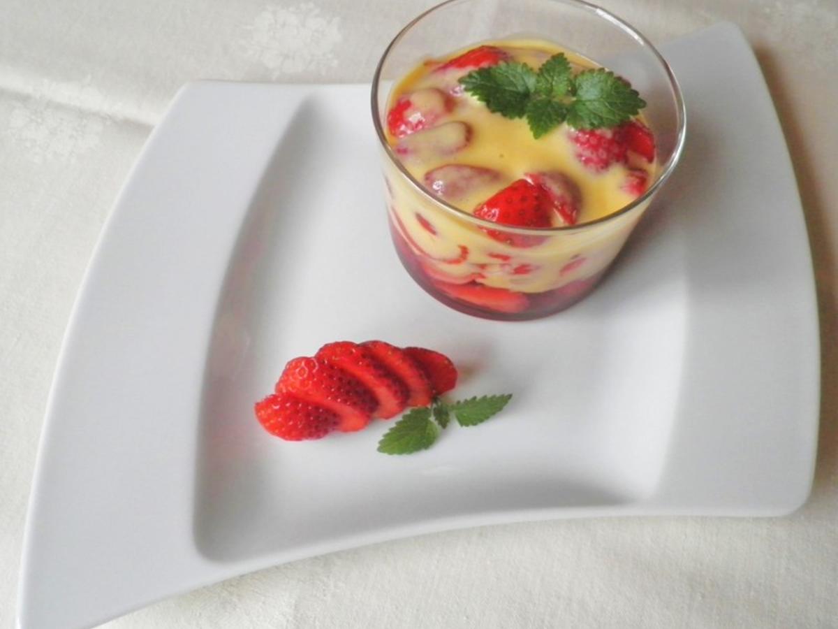 Marinierte Erdbeeren mit Limoncello - Zabaione - Rezept - kochbar.de
