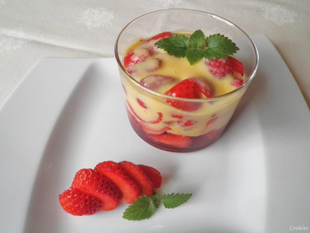 Marinierte Erdbeeren mit Limoncello - Zabaione - Rezept - kochbar.de