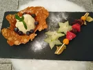 Macadamia-Eis im Karamellkörbchen mit Karambole-Carpaccio und Physalisspieß - Rezept - Bild Nr. 183