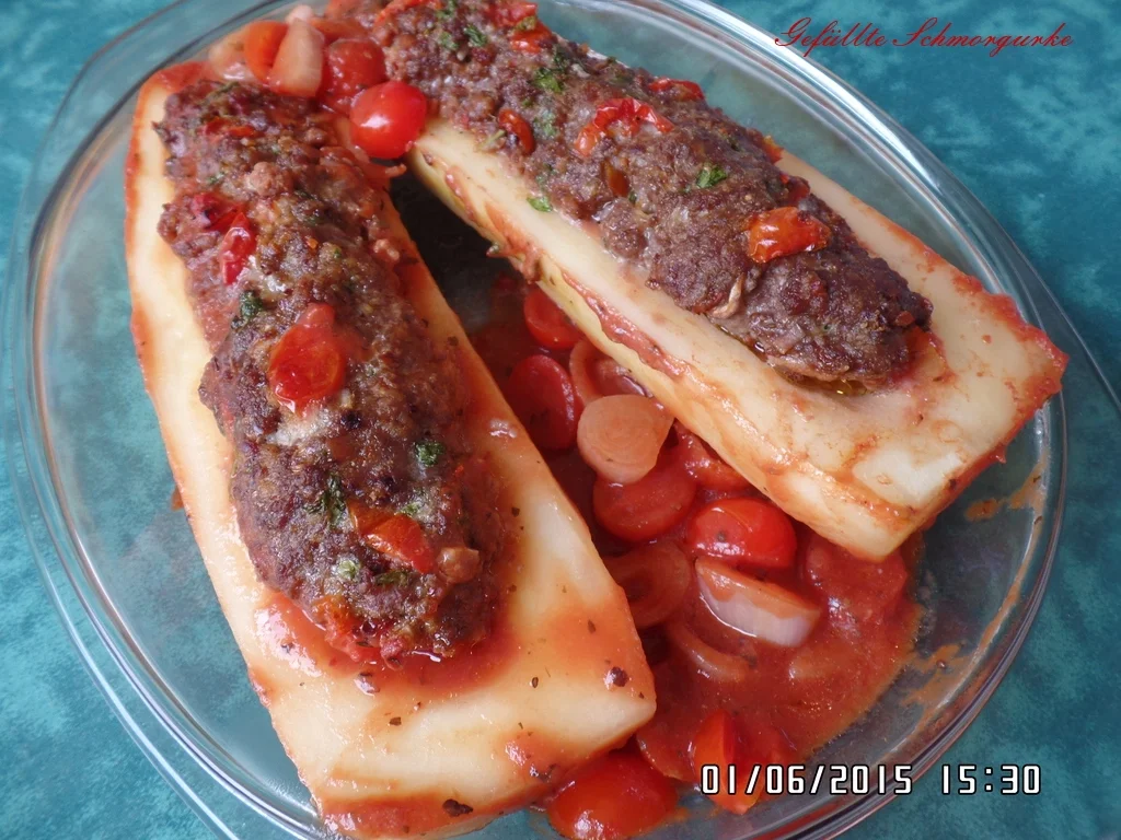 Rezept: Gefüllte Schmorgurke Bild Nr. 183 Gefüllte Schmorgurke - Rezept - Bild Nr. 183