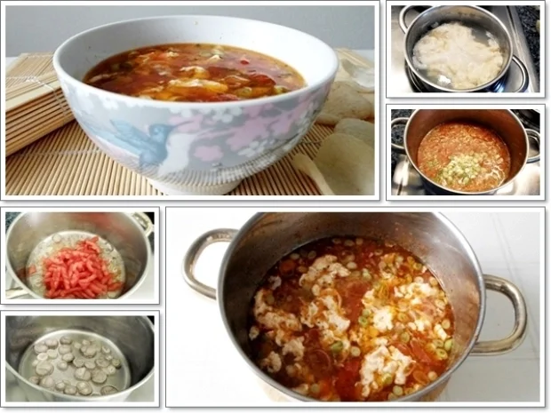 Rezept: Vietnamesische Tomatensuppe mit „Eierblumen“ Bild Nr. 207 Vietnamesische Tomatensuppe mit „Eierblumen“ - Rezept - Bild Nr. 207