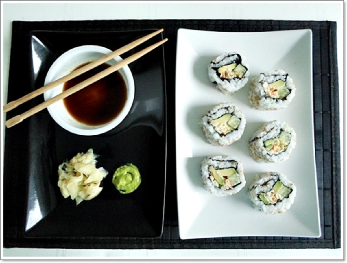Sushi: California Rolls -  selber machen - Rezept - Bild Nr. 254