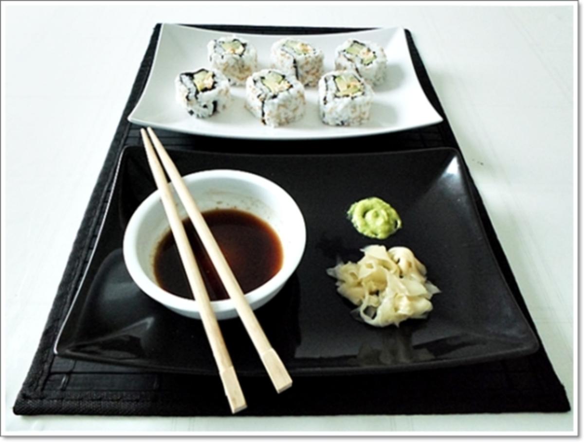 Sushi: California Rolls -  selber machen - Rezept - Bild Nr. 255