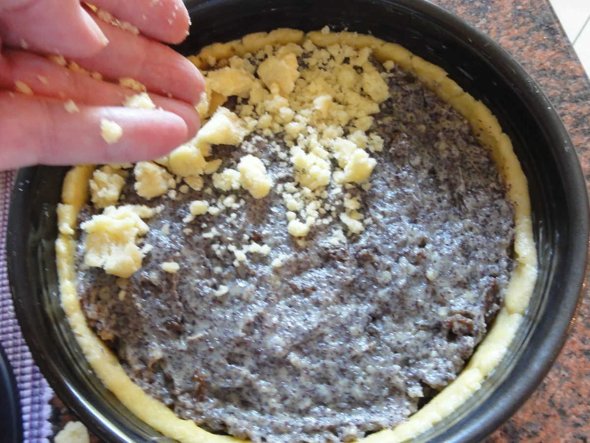 KuchenZwerg:  MOHN-PUDDING-TORTE mit Knusperstreusel - Rezept - Bild Nr. 268