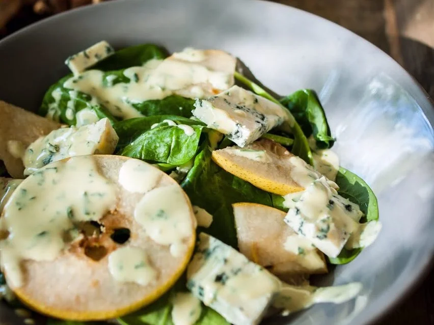 Spinatsalat mit Blauschimmel und Birne  - Rezept - Bild Nr. 243