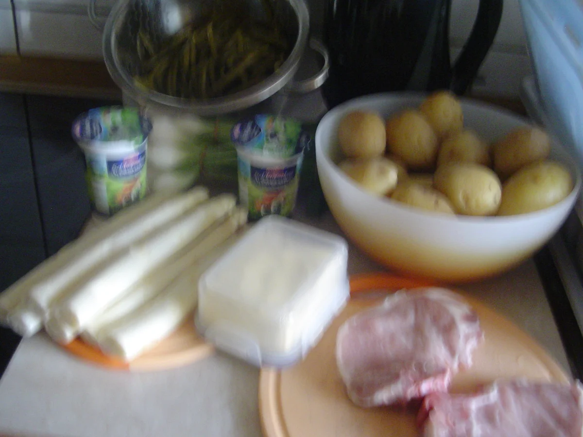 Gebratener Spargel mit Lauchgemüse und Butterkartoffeln - Rezept - Bild Nr. 285