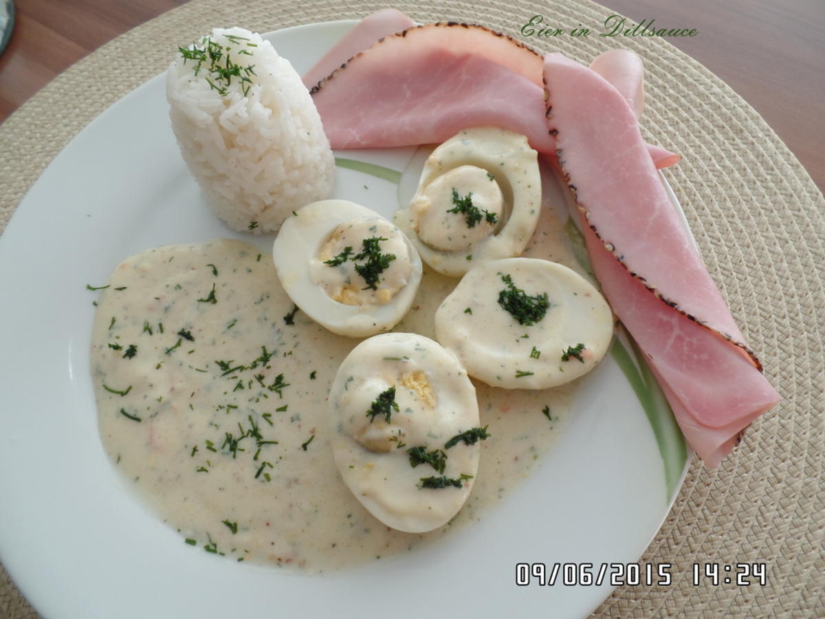 Bilder für Eier in Dillsauce - Rezept