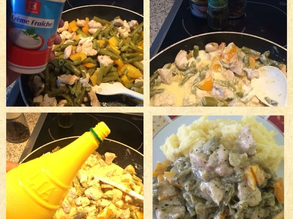 Rezept: Hähnchen-Bohnenpfanne Bild Nr. 317 Hähnchen-Bohnenpfanne - Rezept - Bild Nr. 317