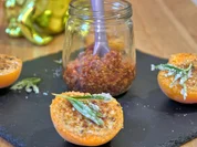 Karamellisierte Aprikosen mit süßem Tomatenpesto - Rezept - Bild Nr. 328