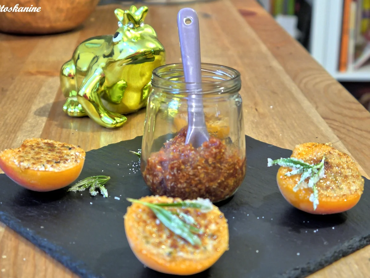 Karamellisierte Aprikosen mit süßem Tomatenpesto - Rezept - Bild Nr. 341