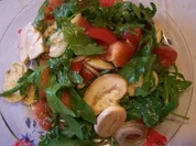 Rucolasalat mit Tomaten und Champions - Rezept