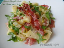 Rucola-Kartoffel-Salat mit Erbsen und Speck - Rezept - Bild Nr. 335