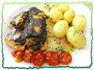 Fisch:   LACHSSCHEIBEN an Kräuterbutter - Rezept - Bild Nr. 401