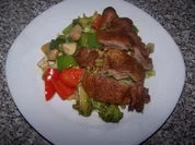 Knusperente auf gebratenem Gemüse - Rezept