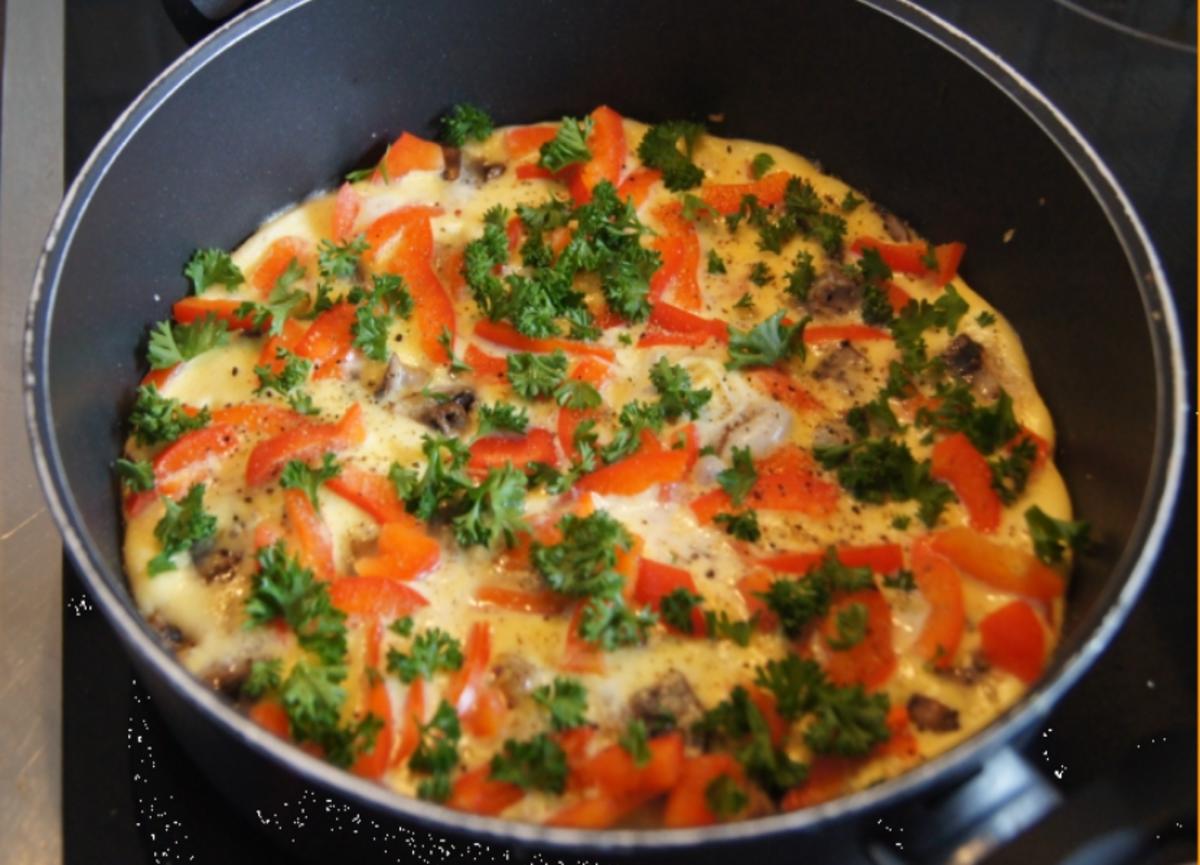 Champignon-Paprika-Omelett - Rezept - Bild Nr. 466