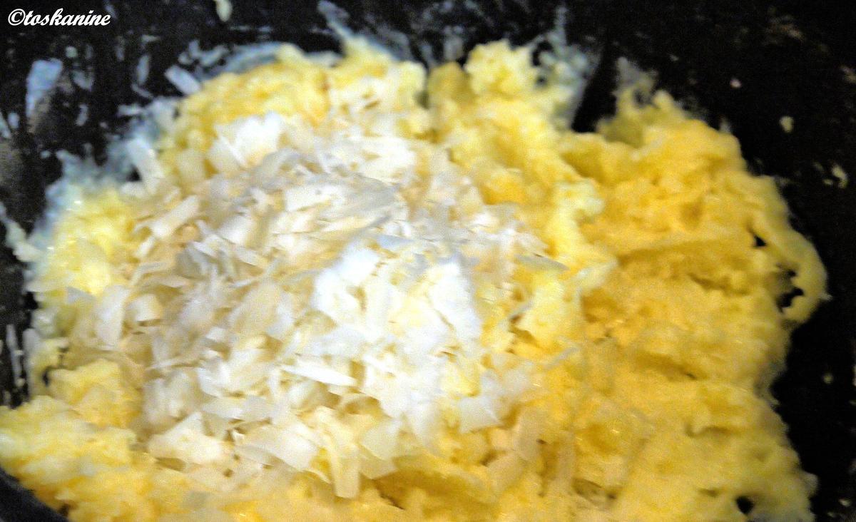 Piri-Piri-Schnitzelchen mit Knusprigem Kartoffel-Pecorino-Stampf - Rezept - Bild Nr. 500
