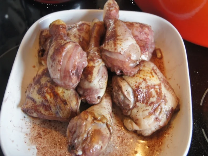 Rezept: Coq au vin mit Kräuter-Drillingen Bild Nr. 483 Coq au vin mit Kräuter-Drillingen - Rezept - Bild Nr. 483